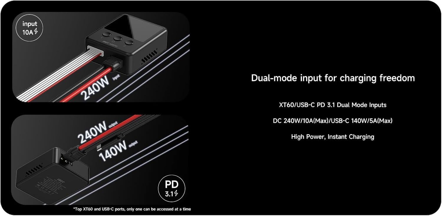 ISDT 608PD DC-Ladegerät 6S 240W USB-C 10A
