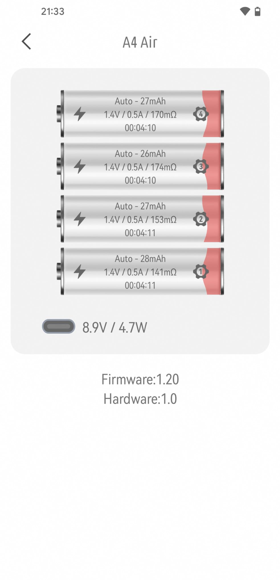 ISDT A4 Air Akku Ladegerät AA AAA Bluetooth 4-Slot