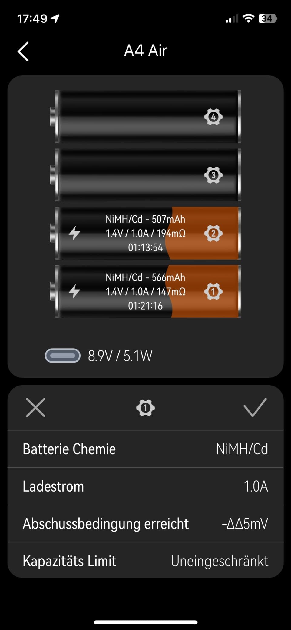 ISDT A4 Air Akku Ladegerät AA AAA Bluetooth 4-Slot