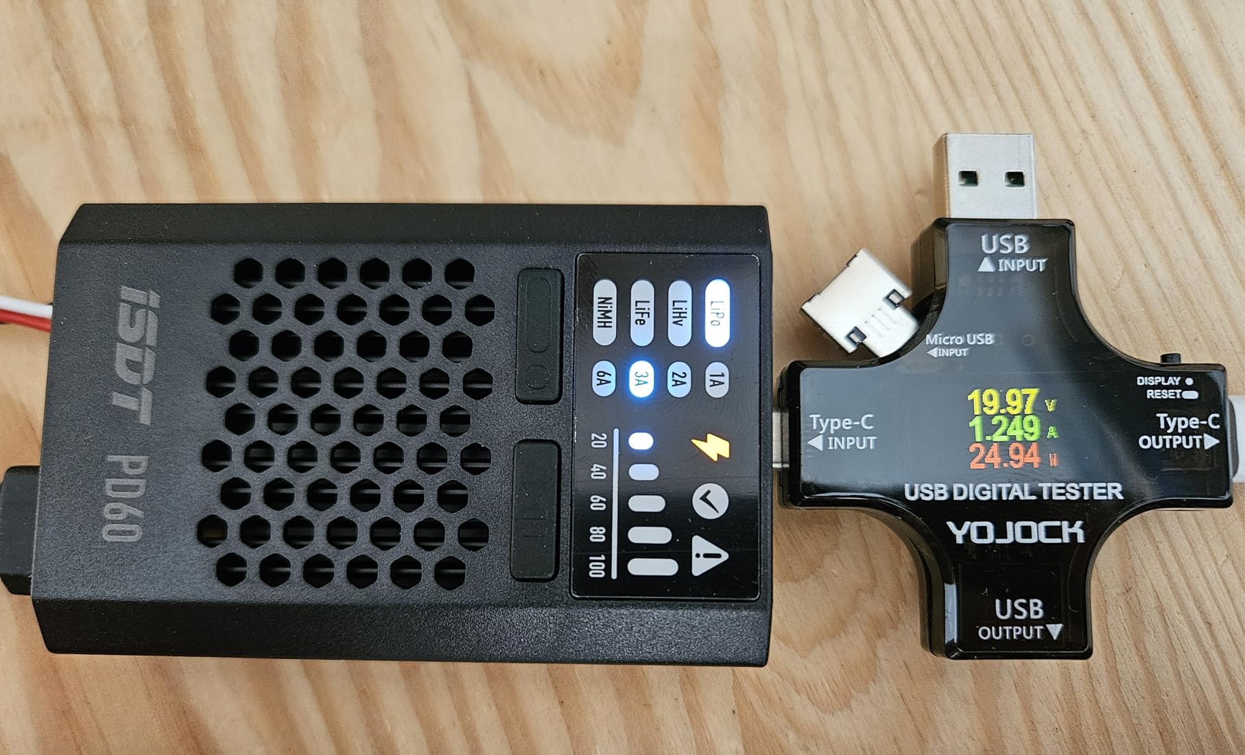 ISDT PD60 LiPo Ladegerät USB-C 60W 6A 1-4S Mini