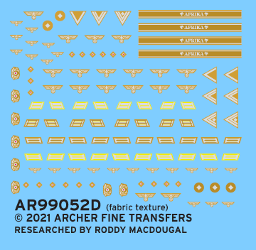 Archer Uniform Patches DAK Aufklärung Abziehbilder 1/35