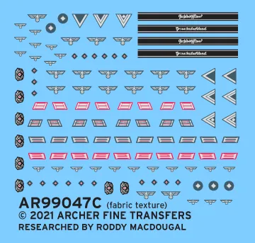 Archer Uniform Patches Artillerie Heer Aufnäher 1/35 Früh