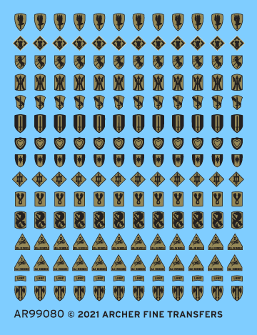 Archer Uniform Patches US Army Vietnam 1/35 Sheet 2