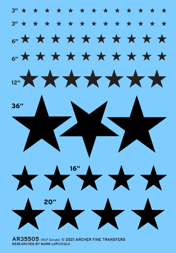 Archer U.S. Armor Black National Insignias Decals 1/35