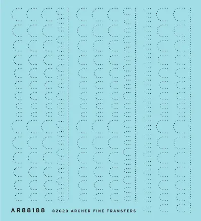 Archer Surface Details Nieten 1/48 Oblong Segmente Decals