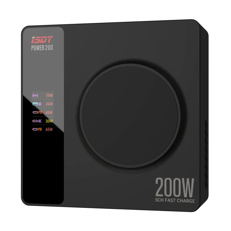 ISDT Power 200 Netzteil 200W USB-C Tisch Wireless