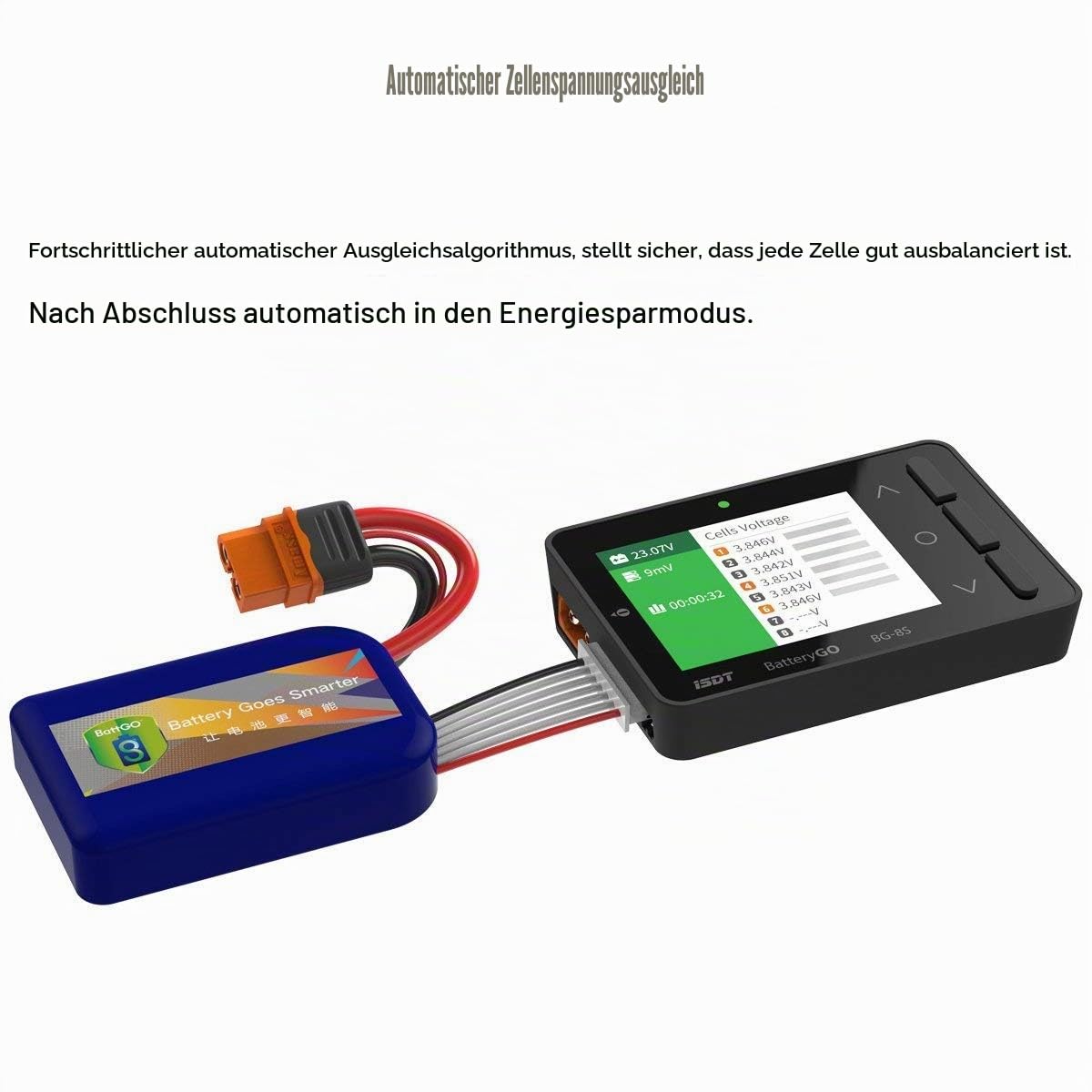 ISDT BG-8S Batterietester LCD 1-8S Balancer
