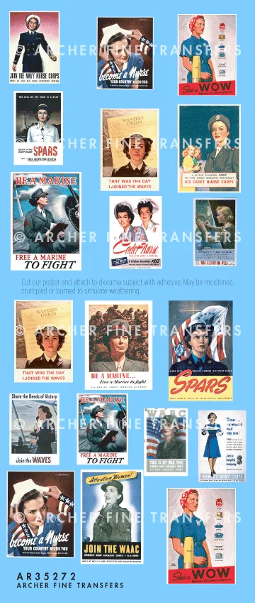 Archer Miscellaneous US Women at War Poster 1/35 19 Stk