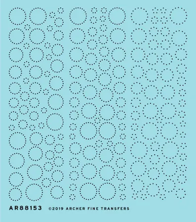 Archer Aircraft Nieten Kreismuster Decals 1/24 0,41 mm