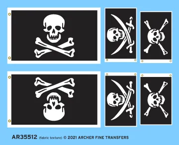 Archer Flags Piratenflaggen Stoffoptik 3 Größen