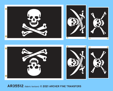 Archer Flags Piratenflaggen Stoffoptik 3 Größen