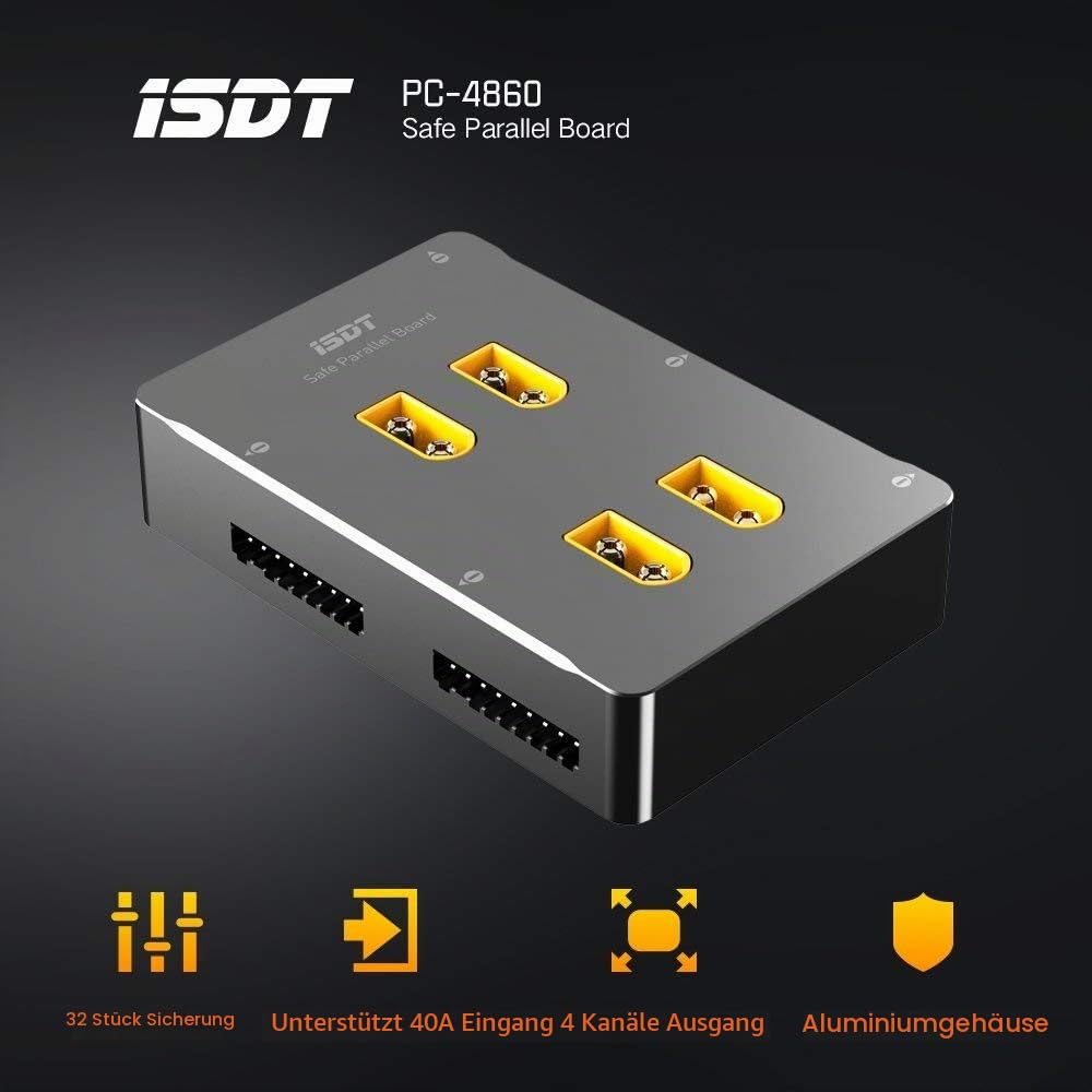 ISDT PC-4860 Parallel-Ladegerät 1-8S XT60 4-fach Alu