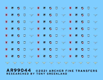 Archer AFT Decals Helmabzeichen Mix Abziehbilder 1/35 Fallschirmjäger