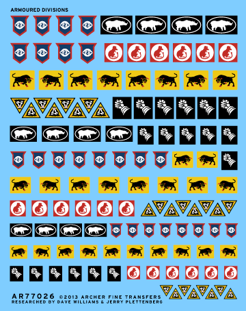 Archer AFT Decals UK Armoured Division Abziehbilder 1:35