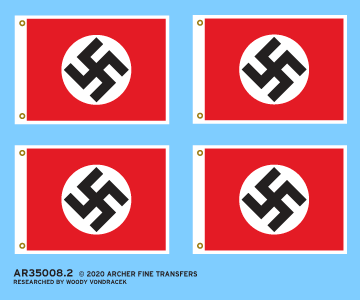 Archer Flags WWII Nationalflagge Abziehbild 1/35