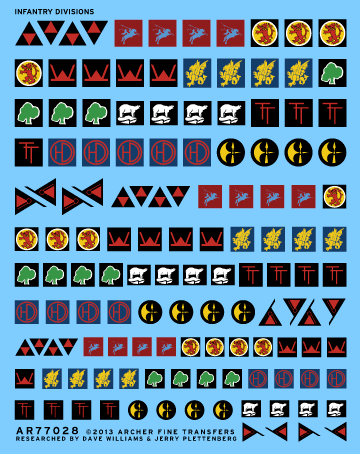 Archer AFT Decals UK Infantry Division Abziehbild 1/35