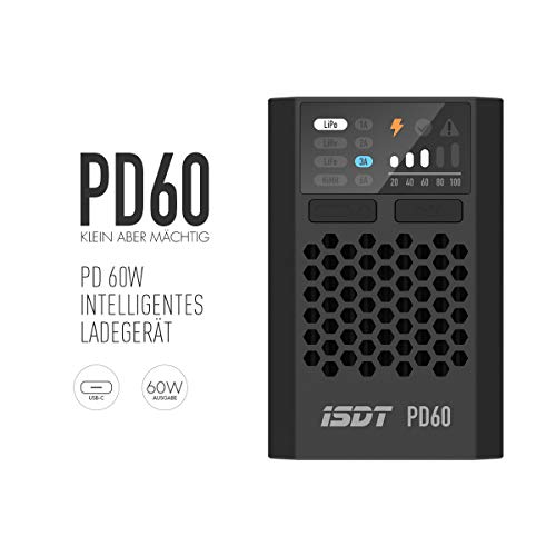 ISDT PD60 LiPo Ladegerät USB-C 60W 6A 1-4S Mini