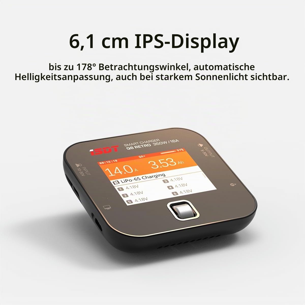 ISDT Q6 Retro LiPo Ladegerät DC 350W 2-6S Charger