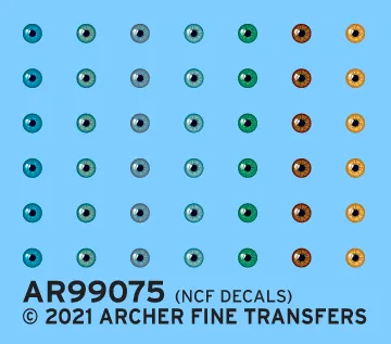 Archer Eyeball & Tattoo Decals Human Iris 1/4 Decals 3,5 mm