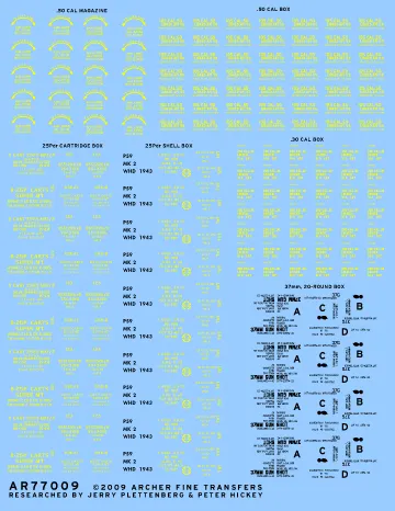 Archer AFT Decals 50 cal 30 cal Kisten Decals 1/35