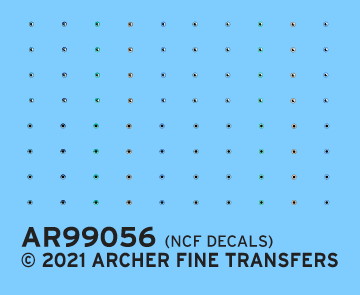 Archer Eyeball Iris Decals 1/32 1/35 54mm 80 Stück