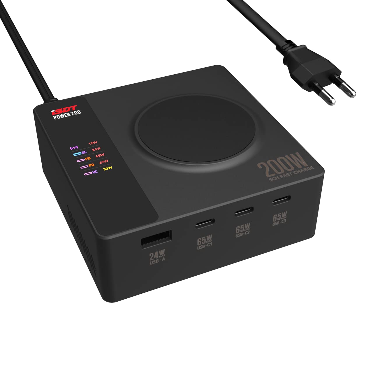 ISDT Power 200 Netzteil 200W USB-C Tisch Wireless
