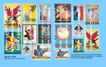 Archer Miscellaneous French Outdoor Advertising Poster Mix Plakate 1/35 Art Deco