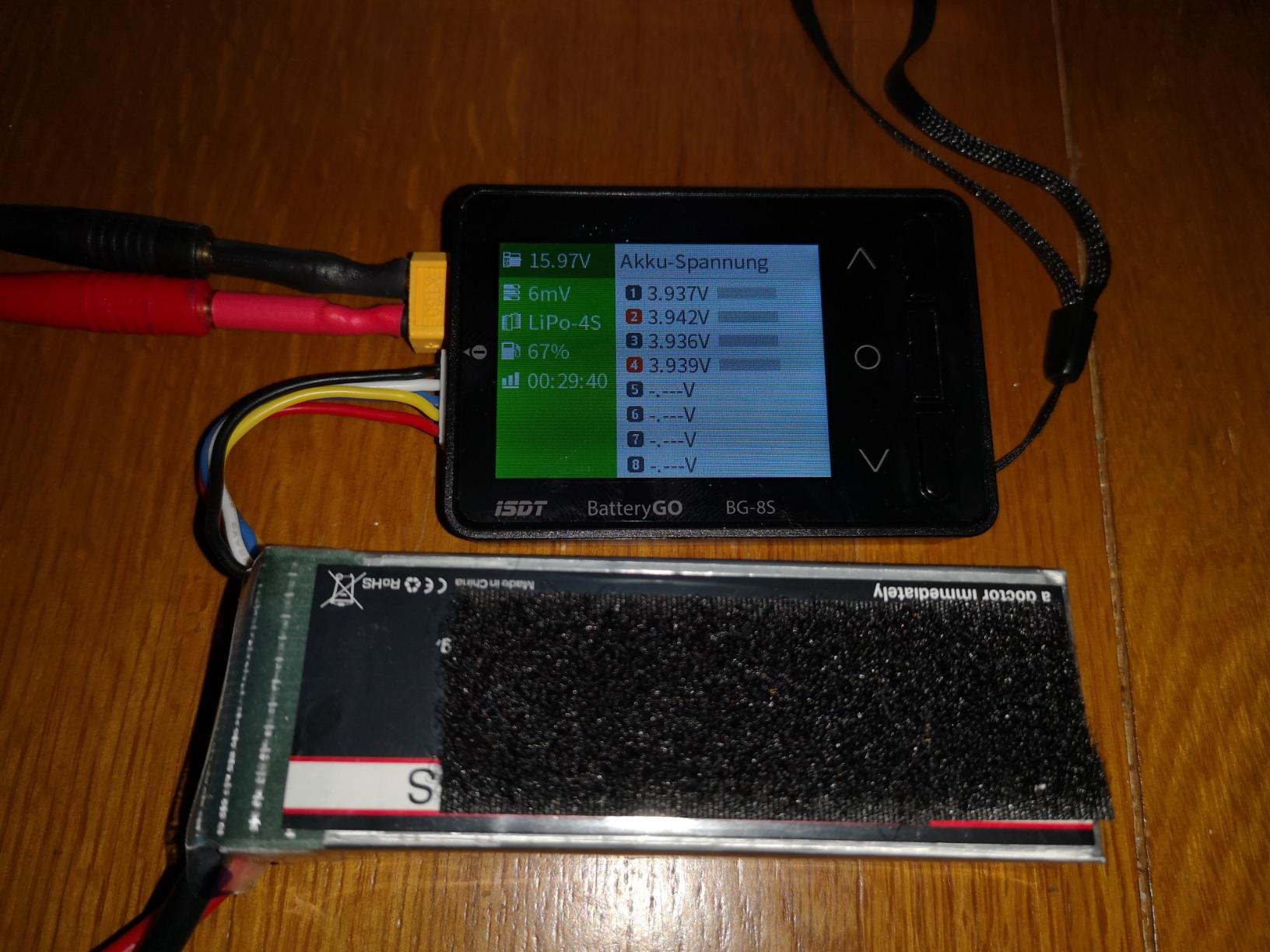 ISDT BG-8S Batterietester LiPo Checker 1-8S mit Balancer
