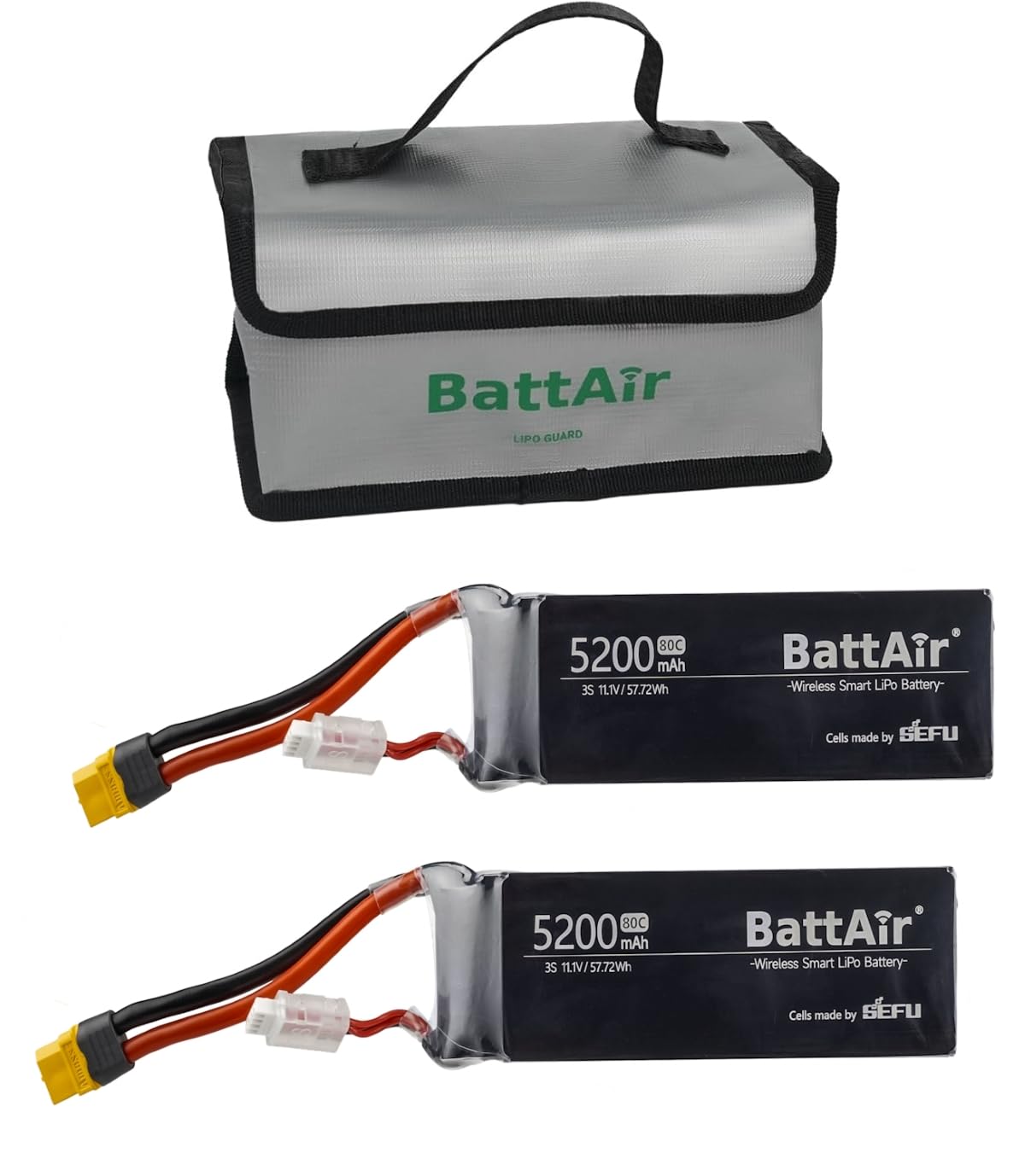 ISDT BattAir 3S 5200mAh LiPo Akku XT60 11,1V 2 Stück