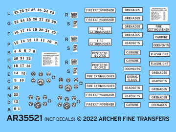 Archer U.S. Armor M8 light armored car Decals Instrumente