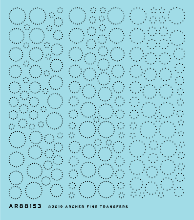 Archer Aircraft Nieten Kreismuster Decals 1/24 0,41 mm
