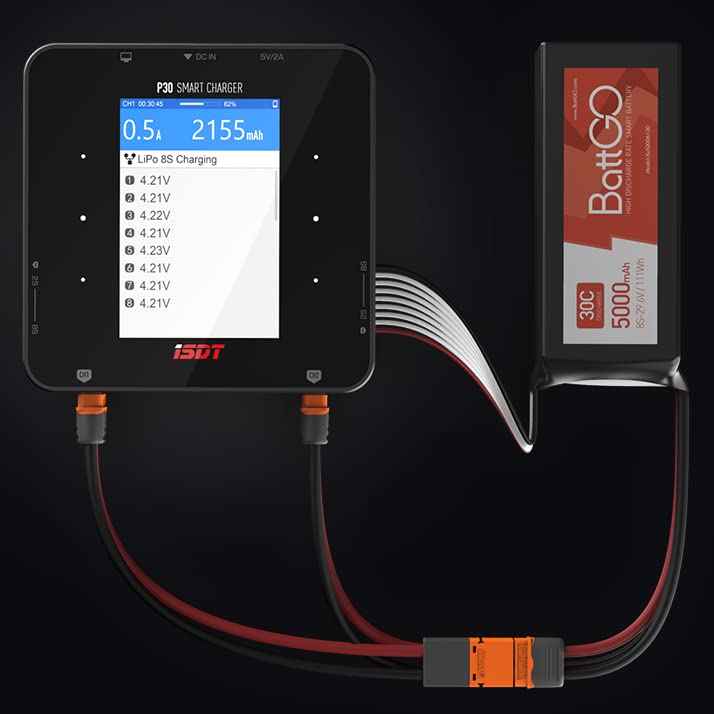 ISDT P30 DC Lipo Ladegerät Dual 1000W 30A Bluetooth