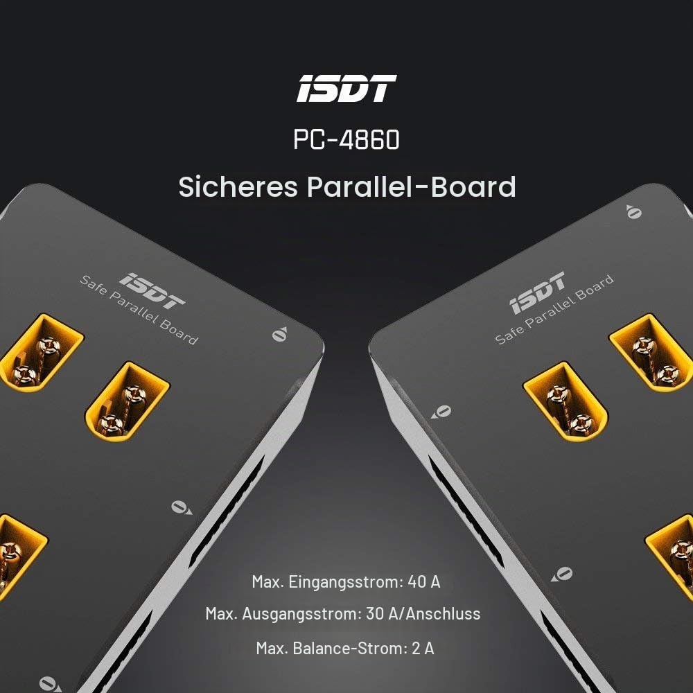 ISDT PC-4860 Parallel-Ladegerät 1-8S XT60 4-fach Alu