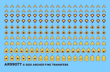 Archer Uniform Patches US Army Ränge 1/35 Stoff