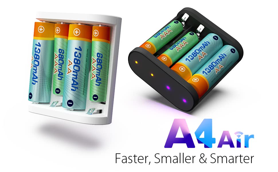 ISDT A4 Air Akku Ladegerät AA AAA Bluetooth 4-Slot