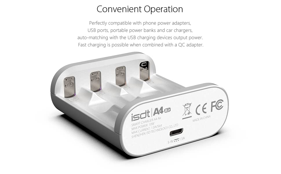 ISDT A4 Air Akku Ladegerät AA AAA Bluetooth 4-Slot