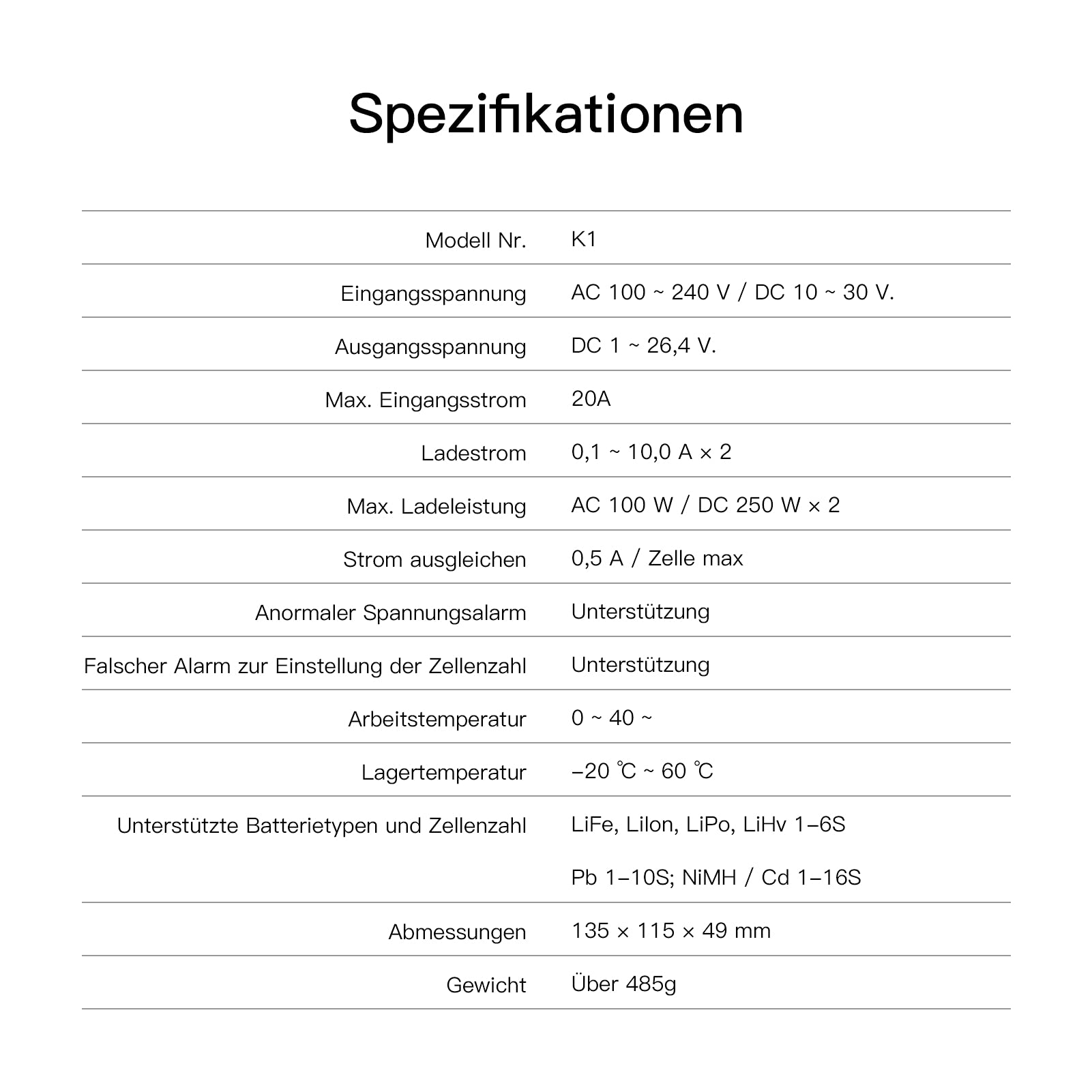 ISDT K1 LiPo Balance Ladegerät AC/DC 1-6S 250W